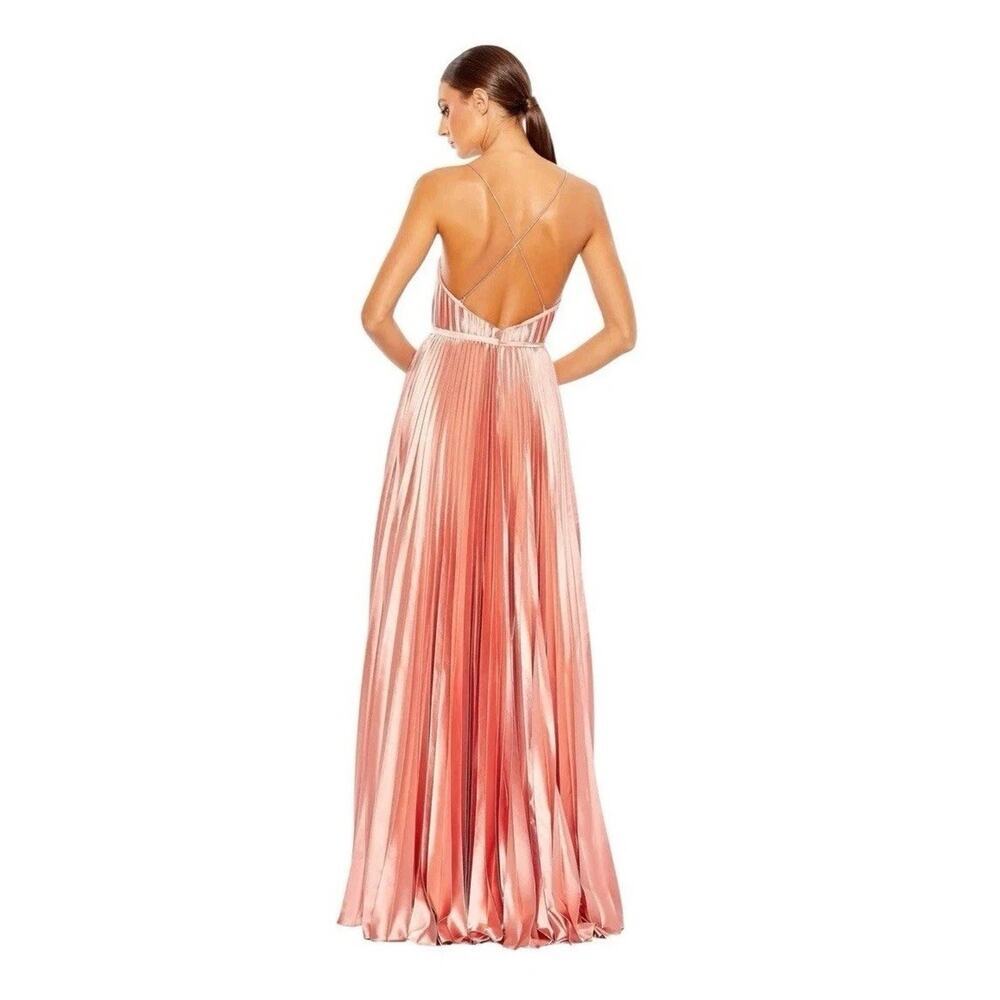 Mac Duggal 49039 Rose Gold Pleated Gown Size 16 $298 - Picture 2 of 7